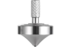 CHEETOP Stainless Steel Spinning Top, Precision Mini Desktop Gyroscope, Kill Time Reduce Stress ADHD Toys, Perfect Balance Gyro (Style 3)