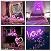 Neon Love Signs Light LED Neon Art Decorative Lights Wall Decor for Girls Bedroom House Bar Pub Hotel Beach Recreational (purple love)