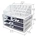 LK-Crafts Durable Acrylic Jewelry & Cosmetic Storage Organizer Boxes Two Pieces Set