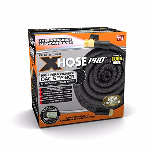 Xhose Pro DAC-5 High Performance Lightweight Expandable Garden Hose with Brass Fittings (100 Feet)