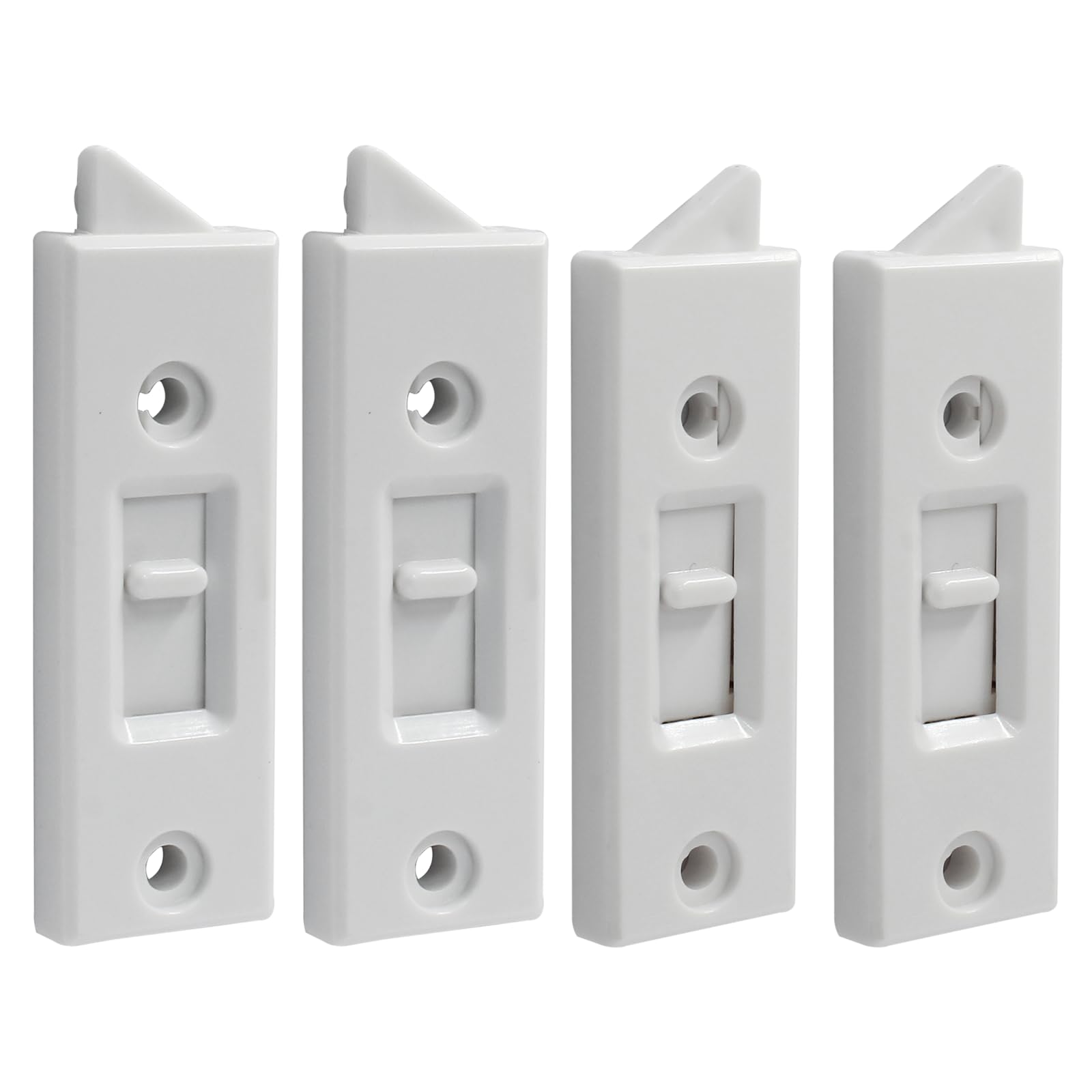 Photo 1 of Kyuionty Window Latch Locks Replacement Window Parts and Hardware, Plastic Spring Loaded Sliding Window Tilt Latch for Home Window Accessories, Pack of 4 (White)
