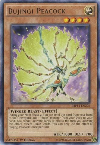 Yu-Gi-Oh! - Bujingi Peacock (MP14-EN208) - Mega Pack 2014 - 1st Edition - Rare