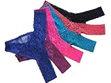 Nabtos Thong G String Lace stretched underwear panties for Women (Pack of 6)