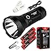 Klarus G35 2000 Lumens CREE XHP35 HI D4 LED 1000 Meters Tactical Flashlight With 3x 18650 Rechargeable Batteries with SKYBEN USB Light,Charging Cable,O-ring and USB Cable
