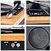 Record Player, Popsky Vintage Turntable 3-Speed Bluetooth Record Player with Speaker, Portable LP Vinyl Player, RCA Jack, Natural Woodthumb 4