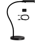Reliable UberLight Flex LED Task Light with Base, 9 Light Settings, Black | LED Task Light, Portable Lamp with 26.5&rdquo; Flexible Gooseneck, USB Connection, 270&deg; Rotational Head, Up to 60,000 Hours of Use