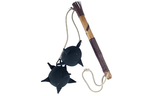 Erlebnis Mittelalter - Morgenstern für den kleinen Ritter und Wikinger / Karneval / Fasching (Doppelmorgenstern antik Kugeln 