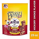 Purina Beggin' Made in USA Facilities Dog Treats, Strips Thick Cut Hickory Smoke Flavor - 25 oz. Pouch