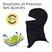 Balaclava Ski Mask 3 Pieces Full Face Cover for Men and Women Sun Protection Breathable shiesty mask for Skiing A-Black
