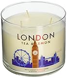 Bath & Body Works London Tea & Lemon Scented Candle 3 Wick 14.5 Ounce