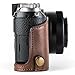 MegaGear Panasonic Lumix DMC-GX85, DMC-GX80 (12-32mm) Ever Ready Leather Camera Case and Strap, with Battery Access - Dark Brown - MG1301