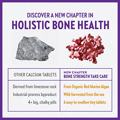 New Chapter Calcium Supplement Bone Strength Tiny Tabs Organic Red Marine Algae Calcium with