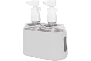 Songaa Travel Bottles Leak Proof, 2 in 1 Travel Containers for Toiletries, Refillable Plastic Bottles with Lid, Travel Accessories Shampoo Conditioner Bottles Grey