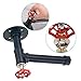 Sunmall Vintage Rustic Toilet Paper Holder,Wall Mounted Retro Industrial Pipe Roll Tissue Holder for Bathroom, Bedroom, Kitchen,Electroplated Finish Black with Red Handle