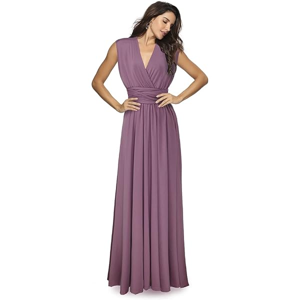 Amazon.com: Women Infinity Evening Long Prom Dress Convertible Multi Way  Wrap Wedding Bridesmaid Dresses Party Pageant Cocktail Ball Gown Summer  Beach Maxi Sundress Lady Transformer Bandage Dress Brick Red XS : Clothing,