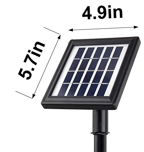 MicroSolar - NATURAL WHITE (NOT BLUISH) - Lithium Battery - Separate Solar Panels (Set of 2) - 4x12LED Spotlights with 4x16 Feet Cables --- Automatically lighting from Dusk to Dawn under Good Sunshine