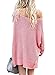 HOTAPEI Women's Oversized Off Shoulder Loose Knit High low Slit Side V Neck Pullover Sweaters