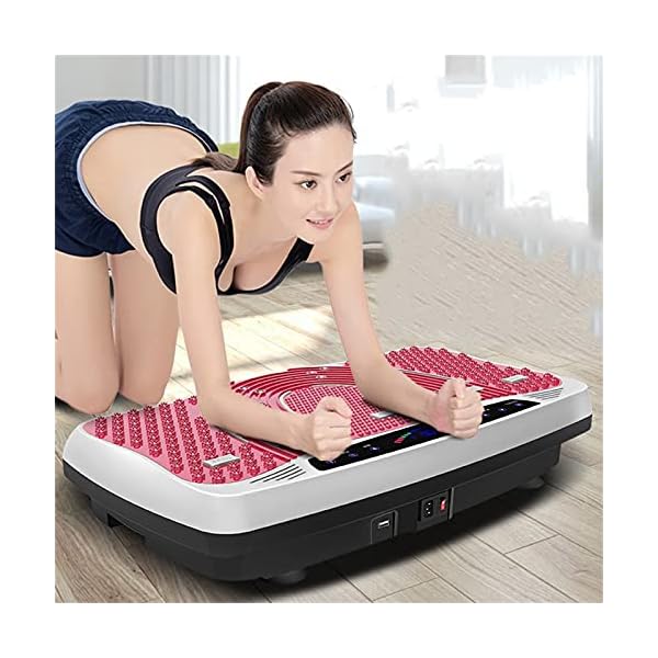 Vibration-Exercise-Machine-Vibration-Plate-3-Program-Modes-99-Levels-2-Resistance-Bandsremote-Control-Vibrating-Home-Power-Plate-Fitness-Trainer-For-Weight-LColorPink-vibration-plate-powerful Vibration Exercise Machine, Vibration Plate, 3 Program Modes, 99 Levels, 2 Resistance Bands,remote Control, Vibrating Home Power Plate Fitness Trainer For Weight L(Color:Pink vibration plate powerful)