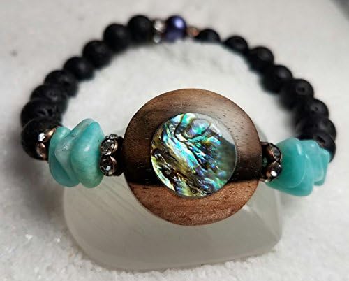 By the Sea Bracelet. Abalone Bracelet. Amazonite Bracelet. Stack Bracelet. Stretch Bracelet. Freshwater Pearl Bracelet. Calming Strength Bracelet. #HoneyBeMe