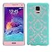 ABC(TM) Fashion Cute Carved Damask Vintage Pattern Hard Case Cover For Samsung Galaxy Note 4 (Blue)