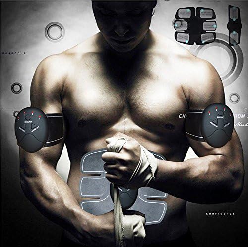 ABS STIMULATOR &amp; MUSCLE TONER - Portable Muscle Trainer with Rhythm &amp; Soft impulse - 6 Modes &amp; 10 levels with Simple Operation - Ultimate abs stimulator &amp; Fat Burner Equipment