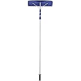 Snow Joe Telescoping Roof Rake, Extendable Leaf & Snow Shovel with Poly Blade, 25 Inch Wide, RJ204M