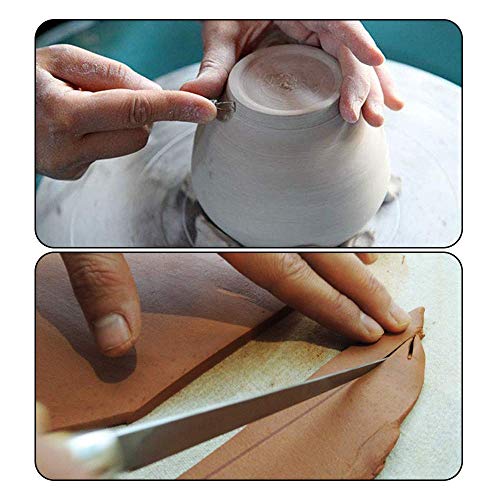 LINGSFIRE Pottery Tools, 44PCS Clay Sculpting Tools Wooden Handle Pottery Carving Tool Set Clay Cleaning Tools Kits Rock Painting Kit for Sculpture Pottery Art Crafts, Safe for Kids (44Pcs)