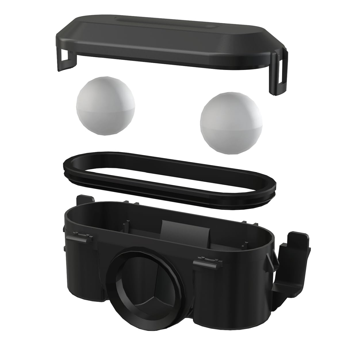 AlcaPlast P065 Replacement Siphon for Drain Channel APZ 8 9 10, Black, White