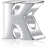 925 Sterling Silver Alphabet Letter Charms fit Pandora Style Bracelets Intital A-Z Beads for Wife Mom Women Christmas Gift