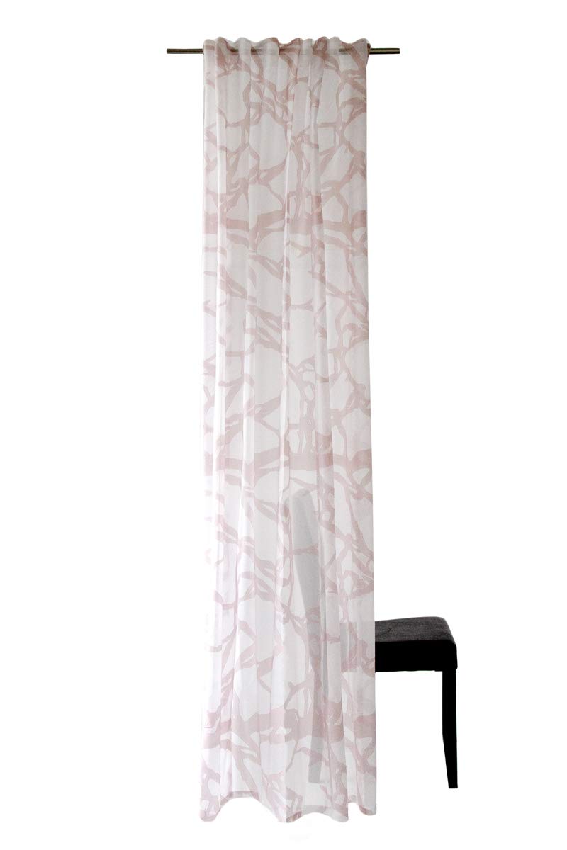 Homing Transparent curtain rose (1 piece) 245 x 140 cm (H x W), 140 x 245 cm