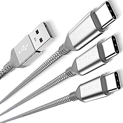 USB Type C Charger Cable 3-Pack 1.5/3.3/6.6FT,Nylon