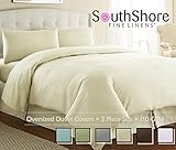 Southshore Fine Linens® - 3 Piece Oversized Duvet Cover Set - OFF WHITE - King / California King