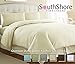 Southshore Fine Living, Inc. Oversized Queen Duvet Cover Set Soft, Stain-Resistant Includes 1 Duvet Cover with Zipper Closure & 2 Pillow Shams Machine Washable Full/Queen Bedding Set, Cream