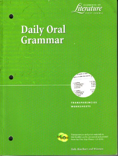 Elements of Literature First Course--Daily Oral Grammar