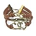 CAETLE ®Fashion Lady Retro Infinity Love Double Heart Best Friend Rope Bracelet Gift