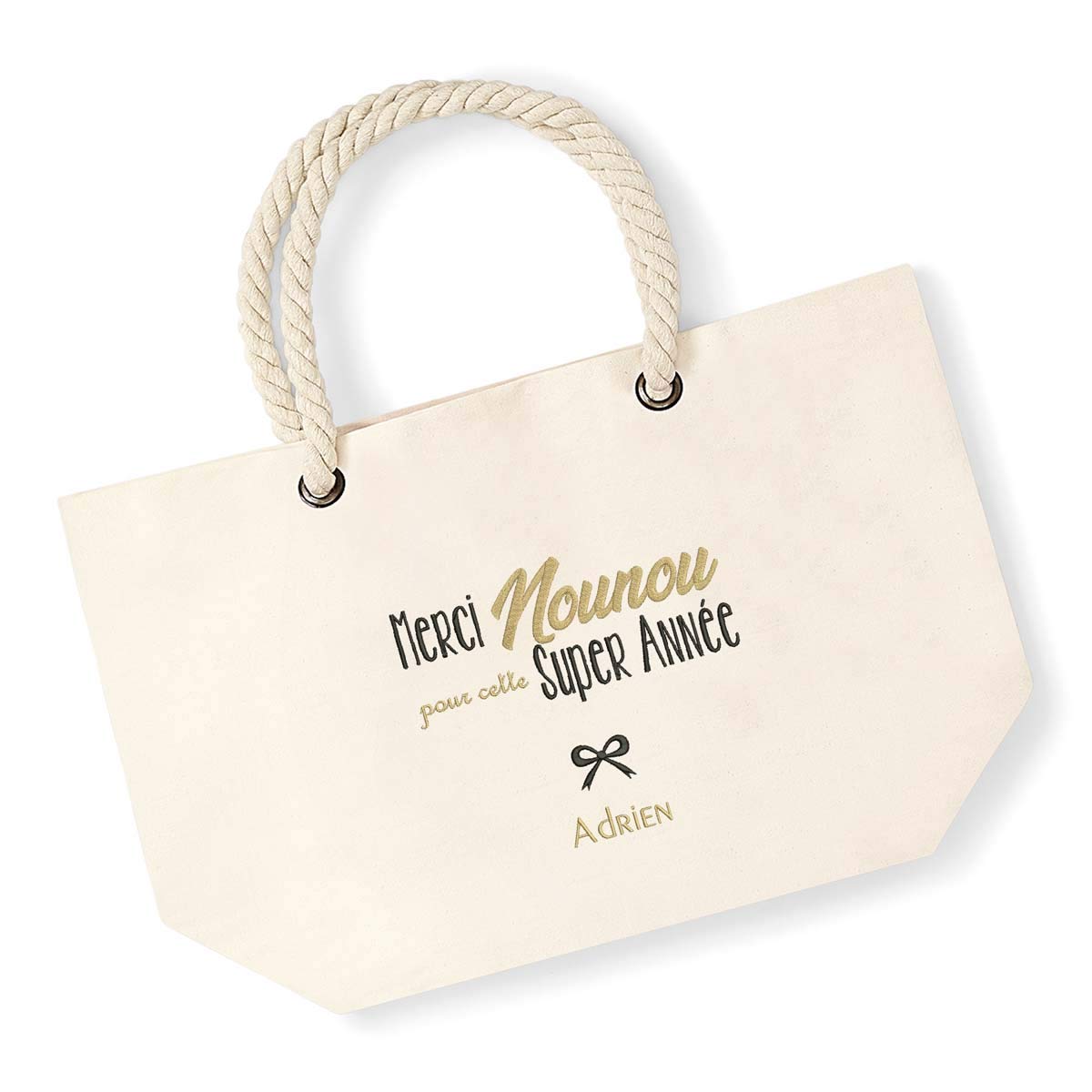 Cadeau Nounou Grand Sac Personnalise En Broderie Avec Prenom Idee Cadeau Nounou Amazon Fr Handmade