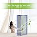Charcoal Fiberglass Window Screen 48X99inch Adjustable Inflaming Retarding DIY Mosquito Screen Mesh with Spline Rolling Tool Anti Fly Bug Insect for Windows and Doors