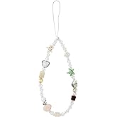 YBEATY Beaded Camera Wrist Strap Cute Phone Charms Lanyard Pearl Bracelet Keychain Decoration Beaded Chain String for Cell Phone Case Wallet Bag Keychain Women Aesthetic Handmade Accessories