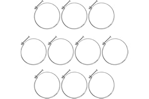POWERTEC 4 Inch Double Wire Hose Clamp with bolt, 10 PK Adjustable Hose Clamps for Dust Collector, Dust Collection Hose and Dryer Vent Hose, Pipe Clamp, Worm Gear Clamp, 70261 (Color May Vary)