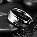 King Will 8mm Silver Tungsten Carbide Ring for Men Wedding Band Matte Brushed Polish Finish