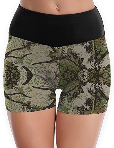 Hunting Camo Women's Yoga Shorts Pants Running Shorts Slim Fit M