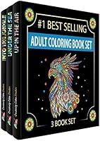 Three Books! Designs From The Sky, Land & Sea. Coloring books for adults relaxation
