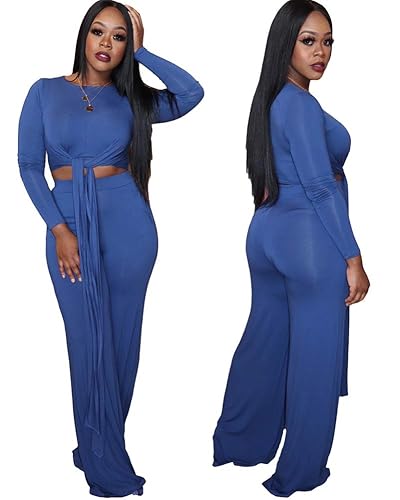 Sexy Piece Outfits Long Sleeve Solid Bandage Crop Top High