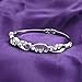 Glamorousky Wavy Bangle with Silver Austrian Element Crystals