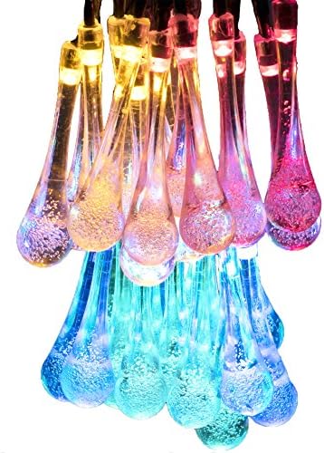 Voilio 30 LED Icicle Solar String Lights, 21.3-Feet(6.5m), Multi-color (RGB)