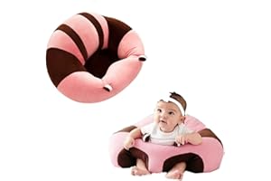 SeaISee Baby Support Seat Sofa Plush Soft Animal Shaped Baby Learning to Sit Chair Keep Sitting Posture Comfortable for 3-14 Months Baby (Pink)
