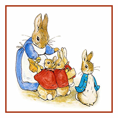 Orenco Originals Peter Family Prepare for Walk Beatrix Potter Counted Cross Stitch Pattern