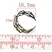 HOUSWEETY 20PCs Bronze Tone Adjustable Filigree Rings 18.3mm
