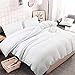 INGALIK Bedding 3 Piece Duvet Cover Set King Size with Zipper Closure Ultra Soft Breathable 100% Washed Microfiber Hotel Luxury Solid Color Collection 3pc (1 Duvet Cover + 2 Pillow Shams) White