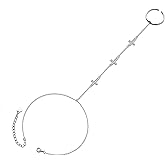 VQGRIXZCE S925 Sterling Silver Finger Ring Cross Eye Bead Bracelet Hand Adjustable Attached Chain Set for Women Jewelry